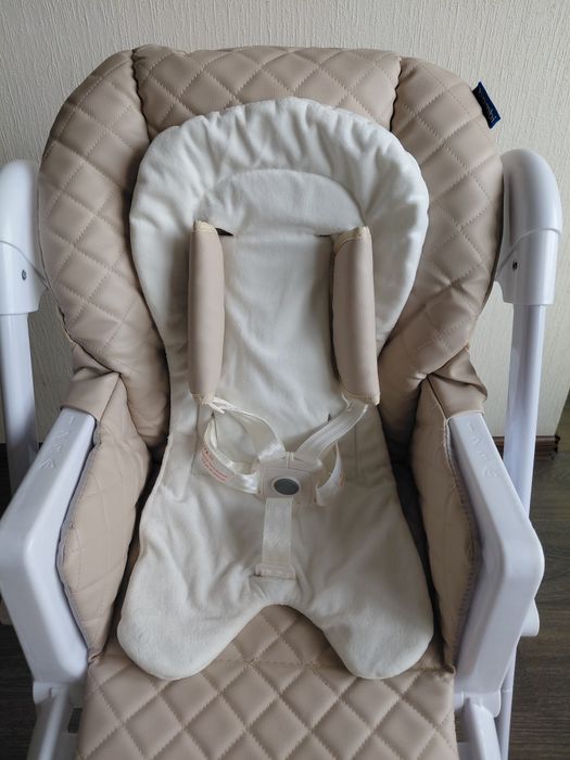 Стілець для годування (шкіряний чохол) Bambi M 3890 Сaramel QT Бежевий