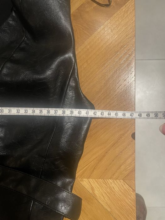 Zara top, bluzka ze sztucznej skóry Nowy