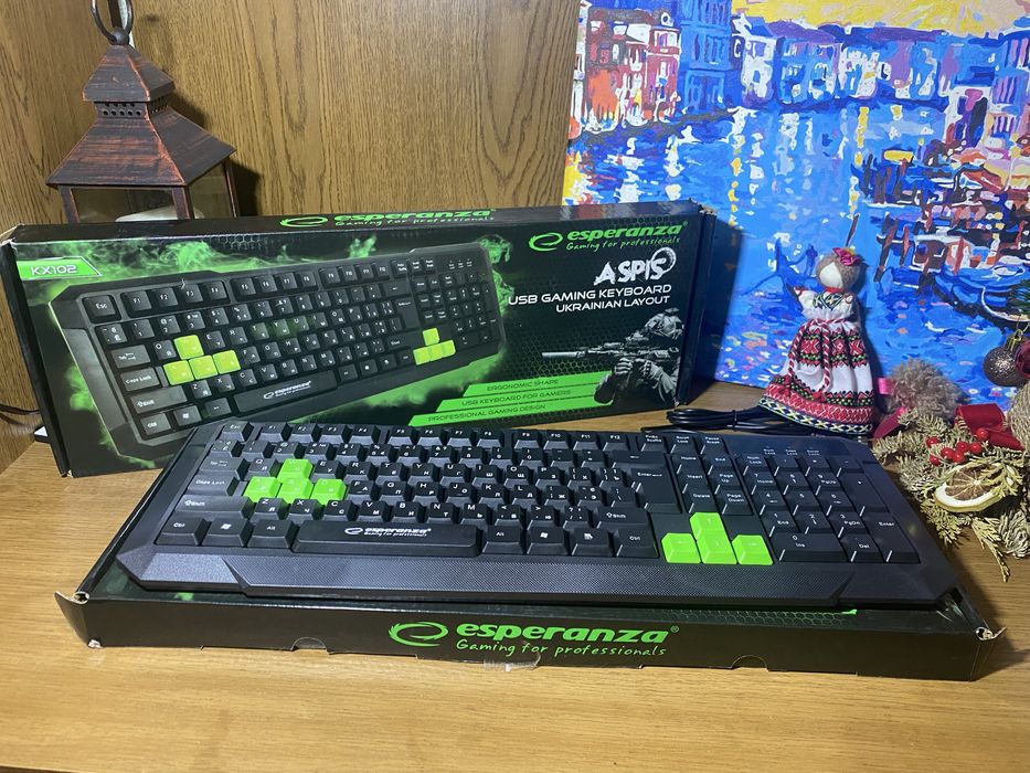 Клавіатура Esperanza EGK102 Green USB (EGK102GUA)