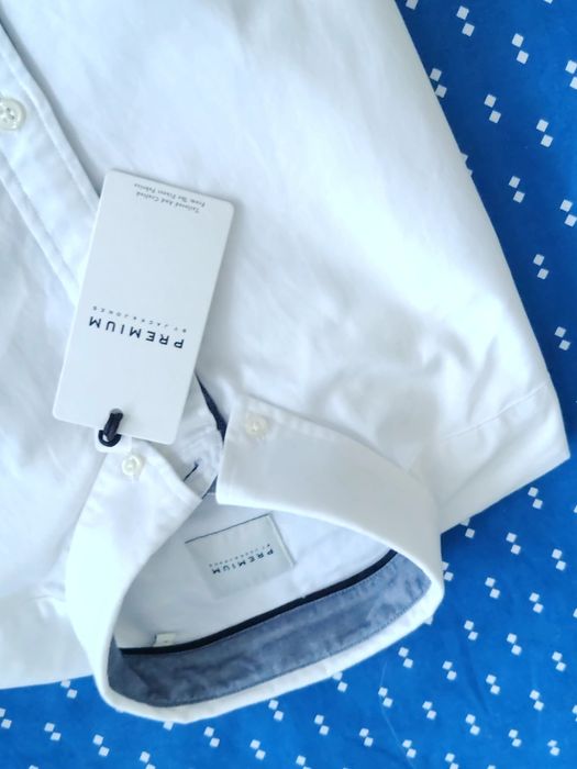 NOWA  z metką biała męska koszula Jack & Jones Premium slim fit L/M