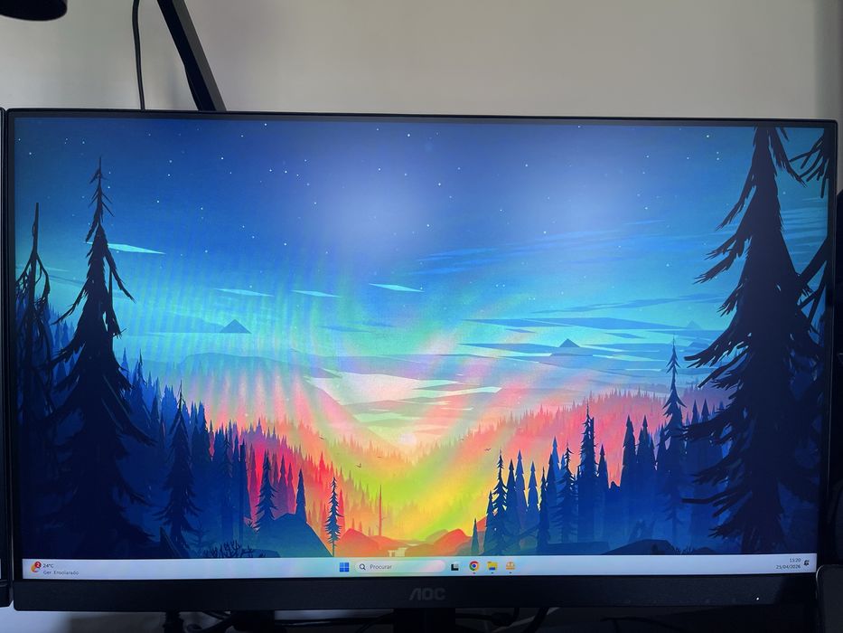 Aoc 180hz + Razer Blackwidow e Asus Rog Keris novos