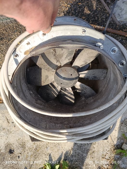 Przemysłowy wentylator kanałowy. 400v 100w