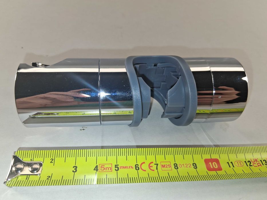 P005 Chromowany Suwak Uchwyt Słuchawki Prysznicowej Drążek