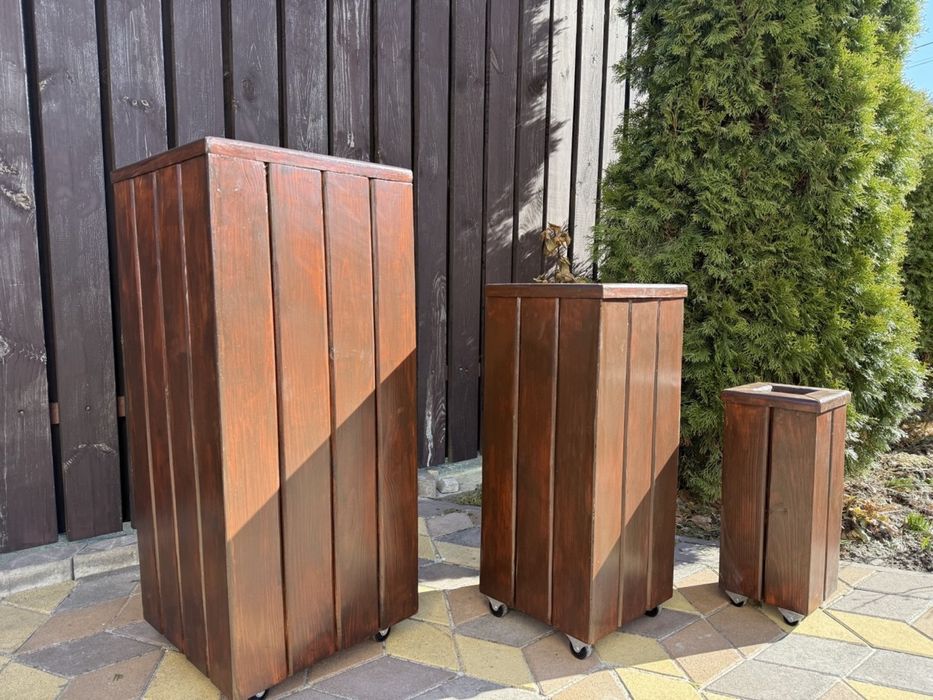 Дерев’яні вазони ручної роботи