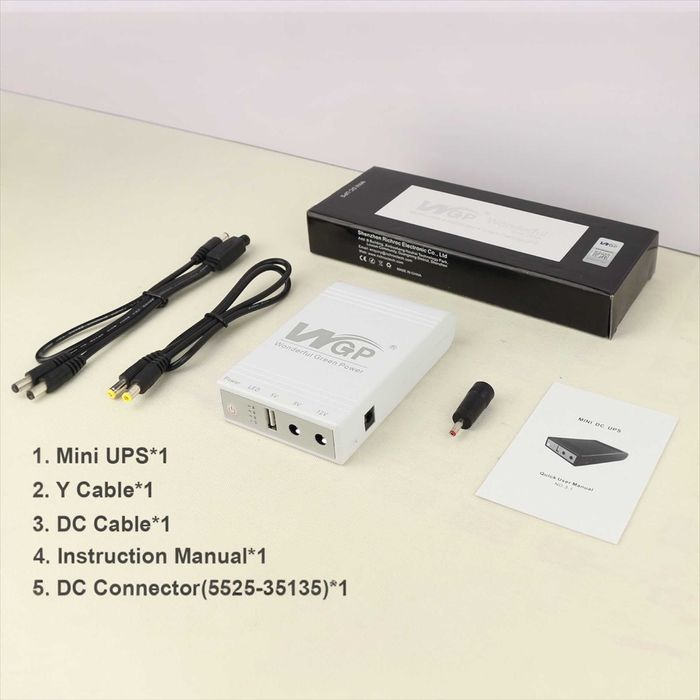 Безперебійник для роутер 24W mini ups WGP 10400mA повербанк для роутер