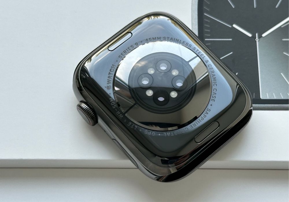 Apple Watch Series 9 45mm Stainless Steel LTE Graphite Saphire Идеал