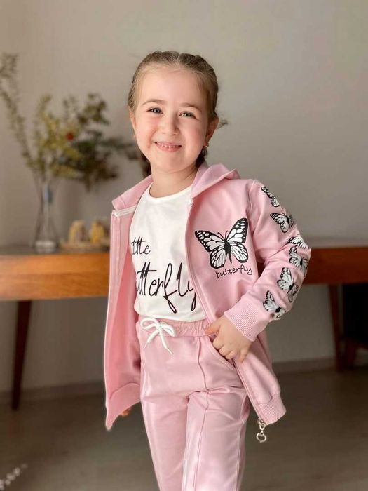 Bawełniany komplet, dres dla dziewczynki 98 - 140