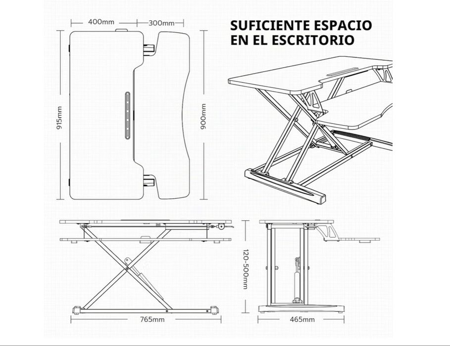 Conversor de Mesa Ajustável / Standing Desk – HumanTeck