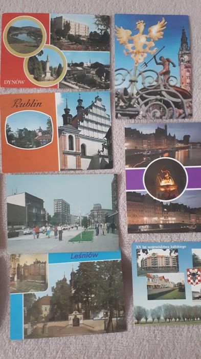 Zestaw 14 pocztówek z PRL lata 80.
