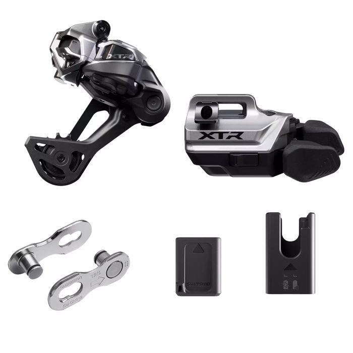 Zestaw Shimano Di2 XTR (M9250) SGS przerzutka tył, manetka, bateria, ładowarka, spinka