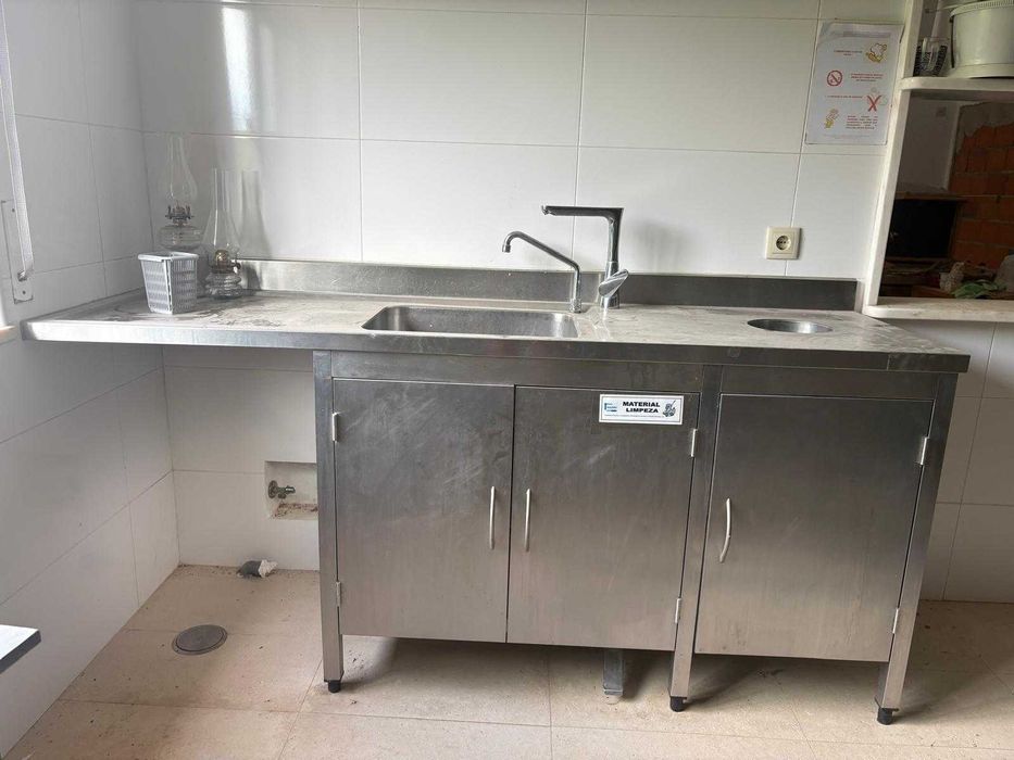 Cozinha de restauração em inox