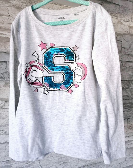 Bluzka cekiny jednorożec 128