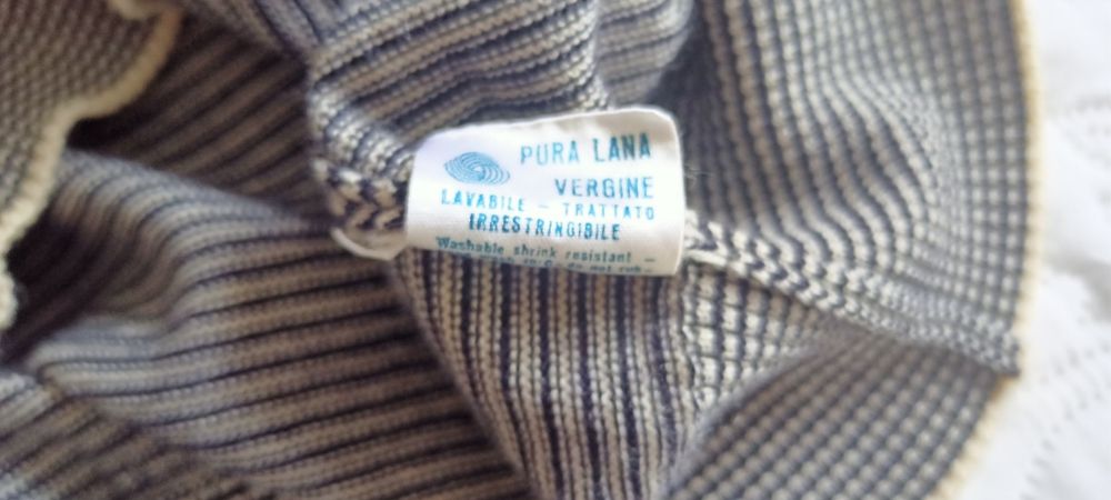 Sweter męski wełna M w paski