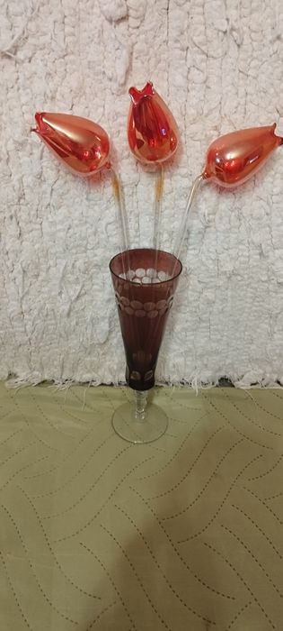 Цветы тюльпаны из стекла