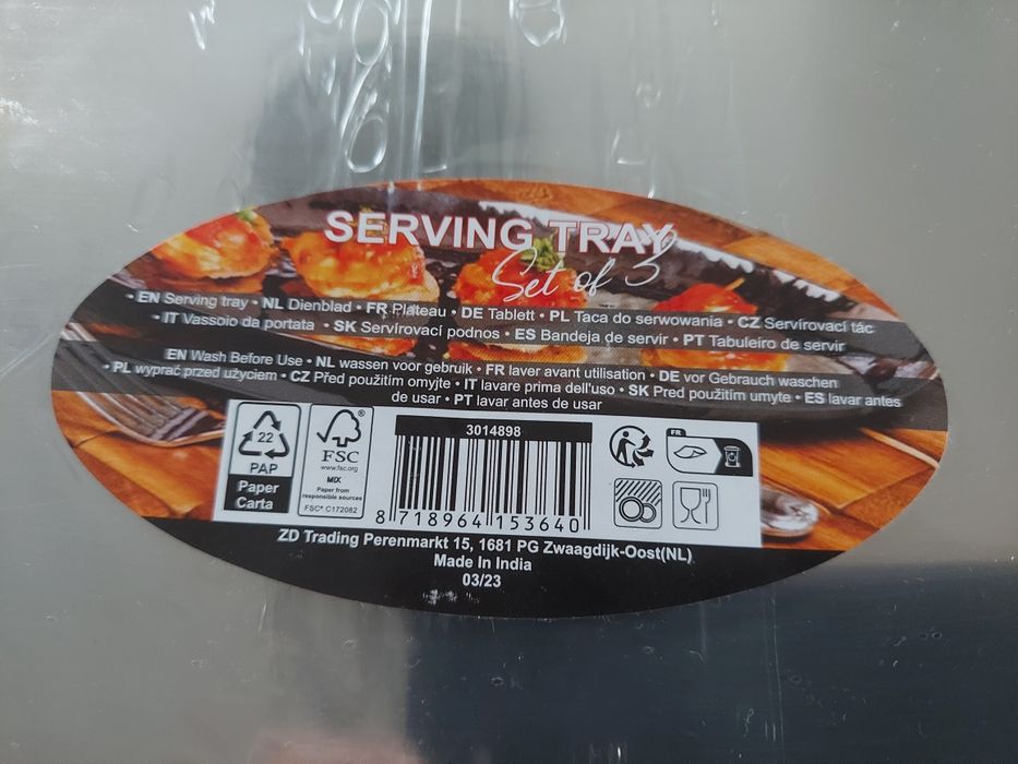 Tace do serwowania 3 szt NOWE