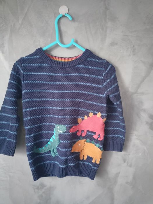 Granatowy sweter dinozaury 98 Nutmeg