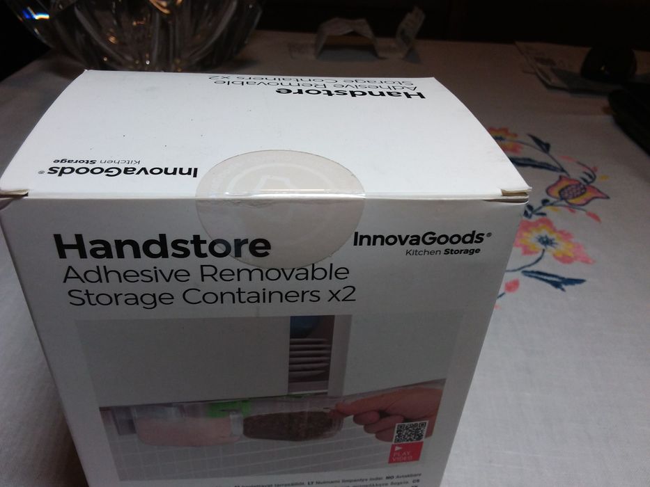 Conjunto de recipientes adesivos extraíveis NOVO