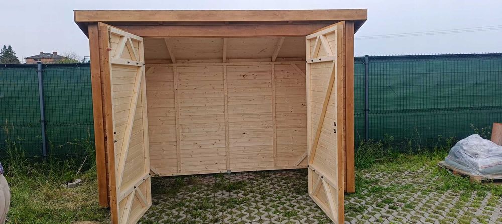 Wiata Garaż Domek Narzędziowy Schowek na Kosze na śmieci Czytaj opis.
