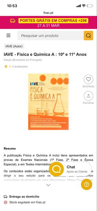 Compro livro física e química