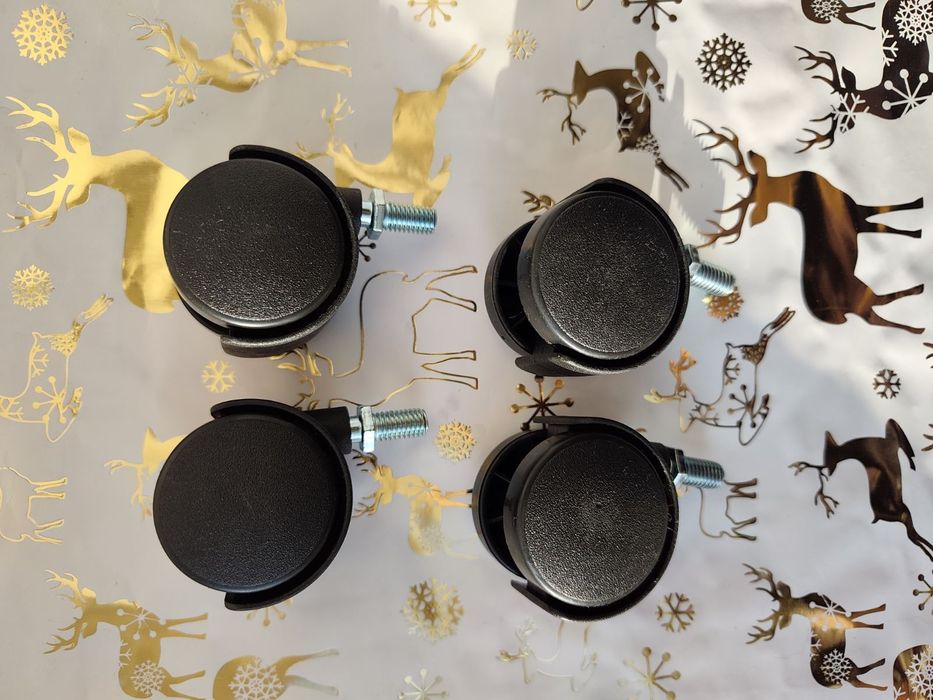 Комплект мебельных колес (4 шт.) ролики со шпилькой, новые