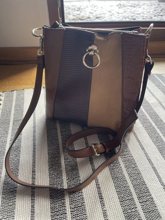 Torebka Bucket Bag Camel Zara Style Minimalistyczna