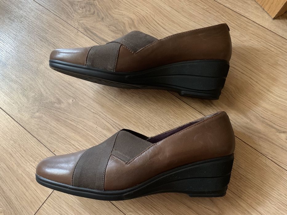Buty Damskie 40 26cm skóra PITILLOS półbuty brązowe 41
