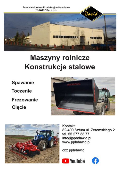 Widły 4 szt. Waryński, chwytak do bel - różne mocowania