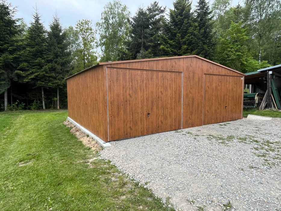 Garaż blaszany Blaszak 6x6 Dach Dwuspadowy
