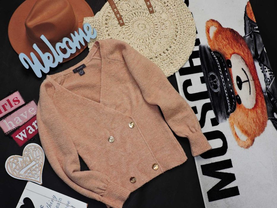 Primark dwurzędowy milutki sweterek 34/36