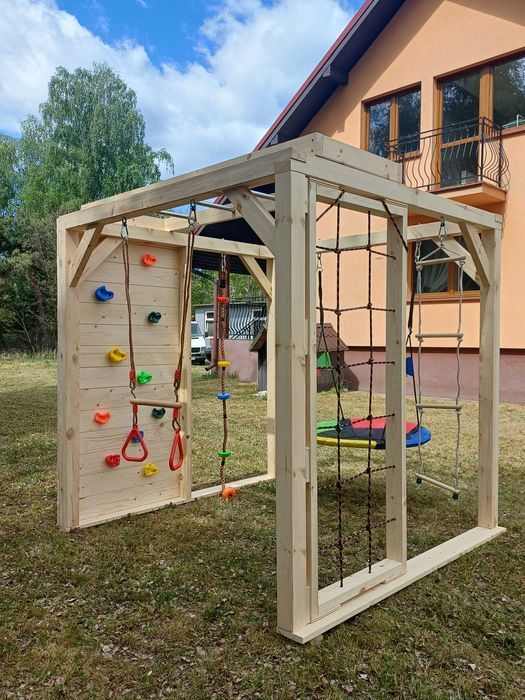 Drewniany Sensoryczny Plac Zabaw "OLI" – Małpi Gaj - Wspinaczki - Huśtawki - DOSTAWA CAŁY KRAJ