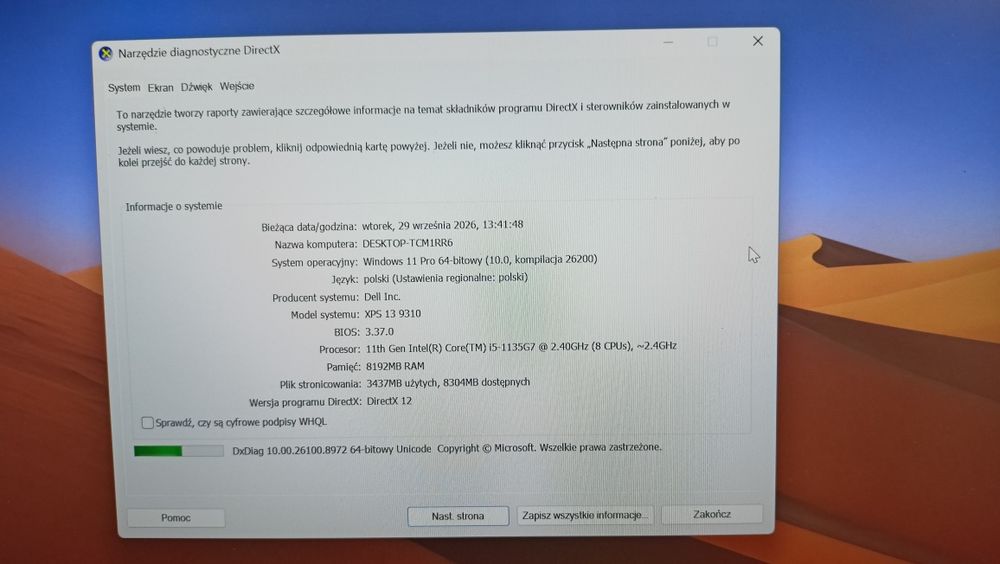 Ultrabook 13" Dell XPS 13 9310 i5-1135G7 8GB RAM, SSD 512GB