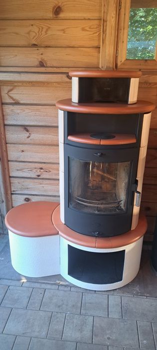 Piec kominkowy kominek koza 9 KW z kaflami