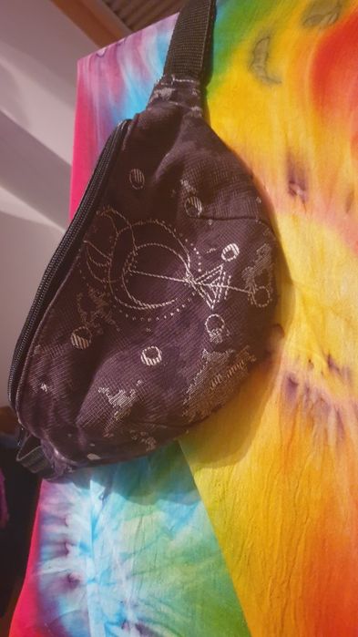 Unikatowa duza nerka eko skóra pakowna unisex Moonare hand made