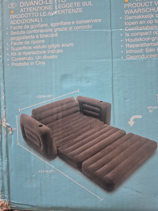 Kanapa dmuchana rozkladana Intex
