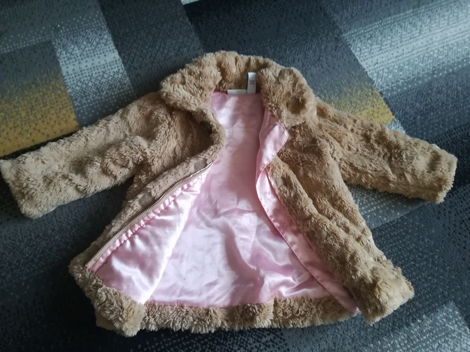 Płaszczyk, futerko dla dziewczynki, 2 latka