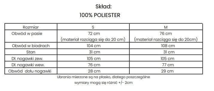 Spodnie damskie OLAVOGA NIGELLA S M czarne różowe kokarda