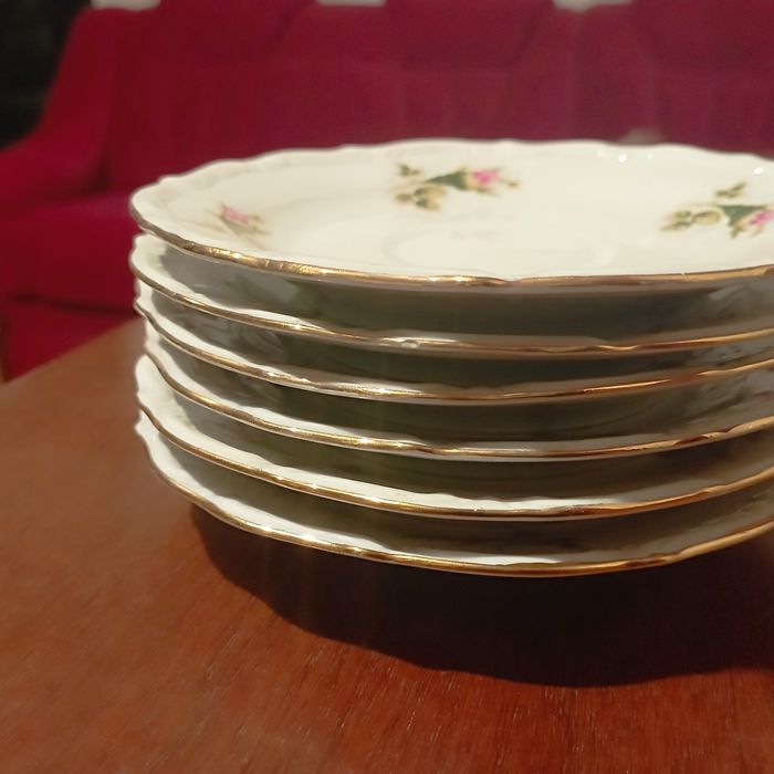 Блюдца сервізні Walbrzych, квітковий орнамент