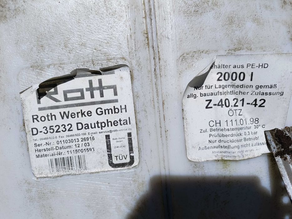 Zbiornik plastikowy 2000L