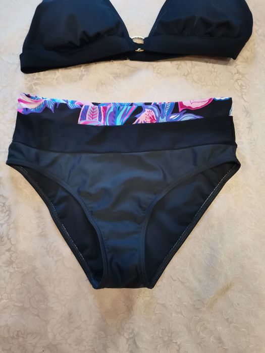 Kostium kąpielowy dwuczęściowy Butik rozm M, majtki wysoki stan