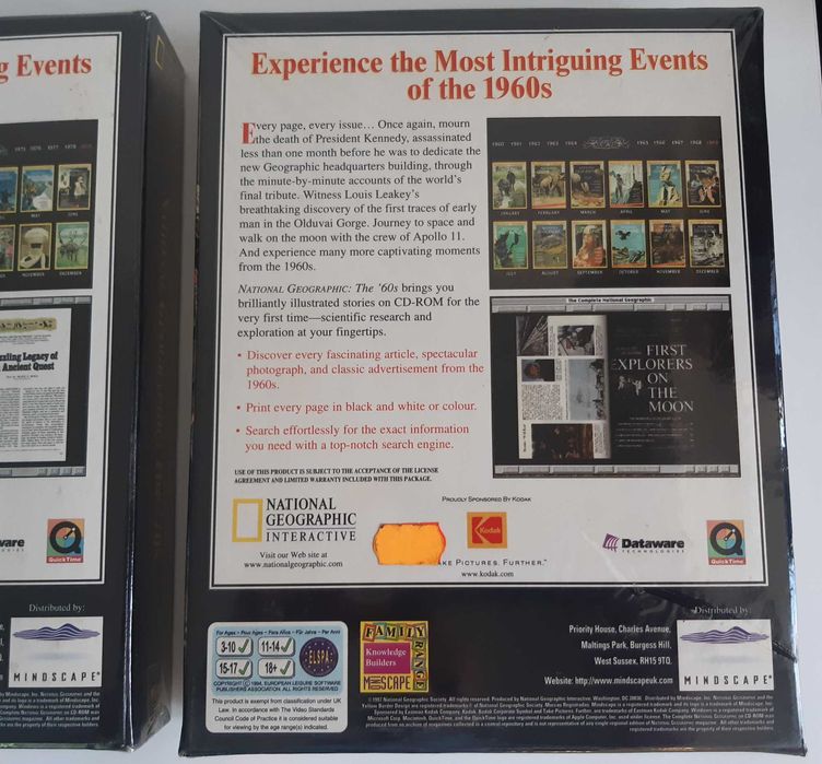 3 Caixas Novas National Geographic 11 CD-Rom Interactivos Orginais