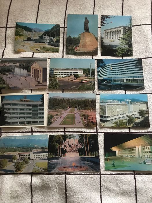 Pocztówki ZSSR Almaty 1976 r. - 12 szt.