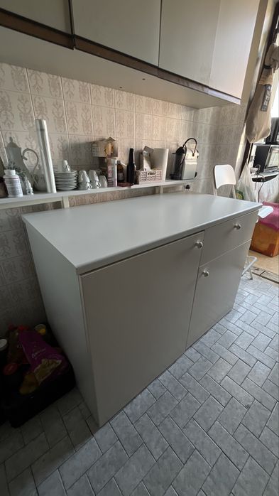 Móvel de cozinha branco (levantamento em domicilio )