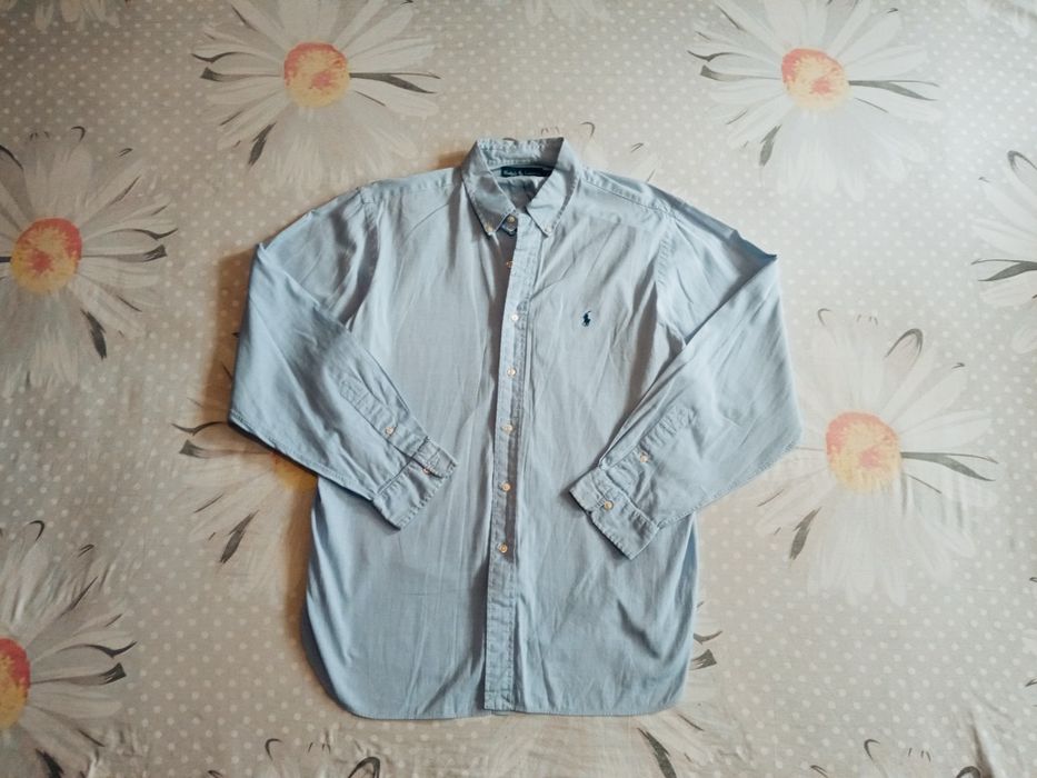Ralph Lauren Classic Fit Original ! Голубая винтажная рубашка Casual/Old Money