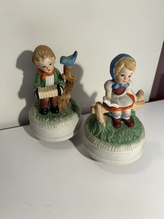 Pozytywki zestaw komplet 2 sztuk  vintage retro z USA szklana