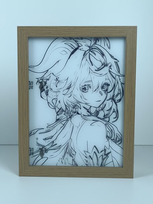 Живі картини зі зміною освітлення по геншину (Genshin Impact) 17*23 см