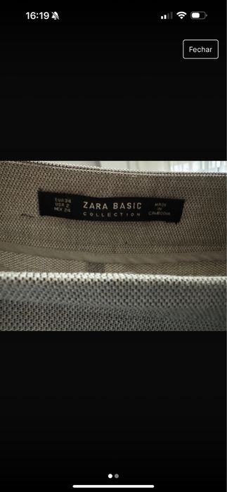 Calças de fato da zada