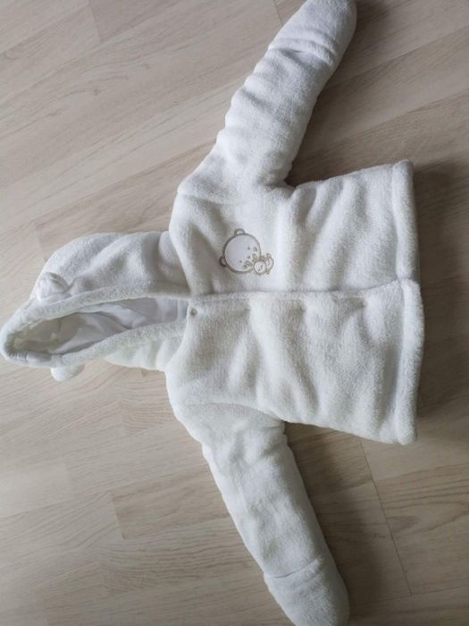 Casaco branco polar c/ capuz "Redoute"