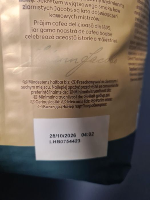 Kawa ziarnista Jacobs crema 1100gr