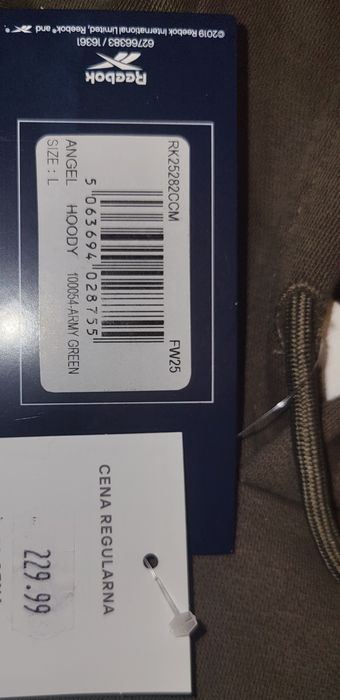 Nowa bluzа męska Reebok