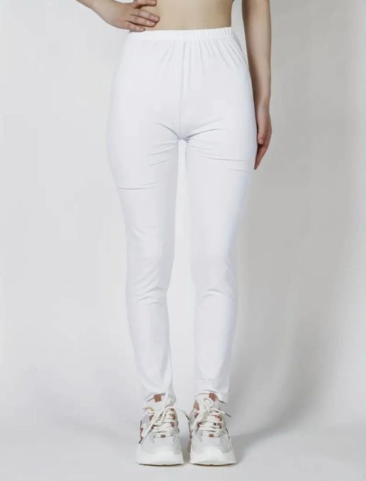 Białe długie leginsy rozm.XL.